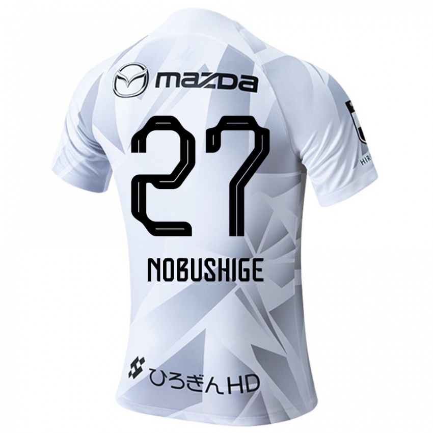 Kinder Ryojiro Nobushige #27 Weiß Grau Schwarz Auswärtstrikot Trikot 2024/25 T-Shirt Österreich