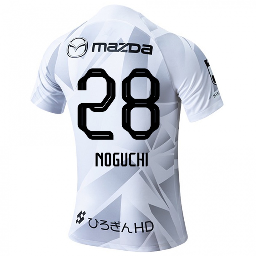 Kinder Rento Noguchi #28 Weiß Grau Schwarz Auswärtstrikot Trikot 2024/25 T-Shirt Österreich