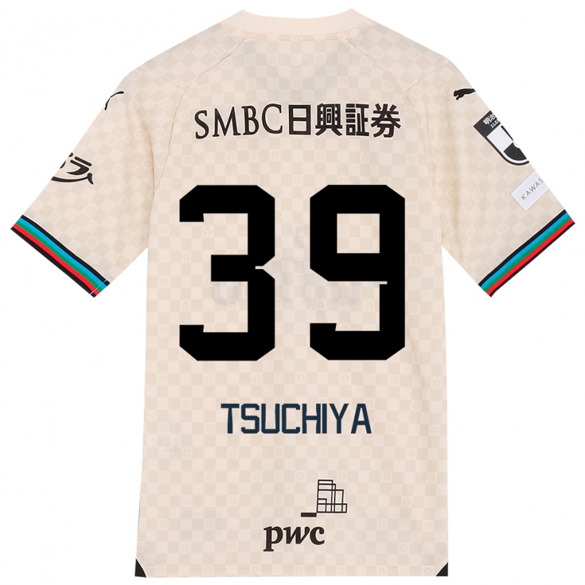 Kinder Kaito Tsuchiya #39 Weiß Grau Auswärtstrikot Trikot 2024/25 T-Shirt Österreich