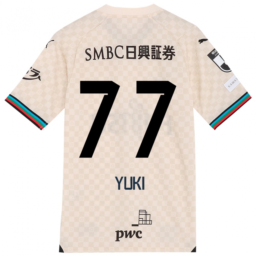 Kinder Yuki Yamamoto #77 Weiß Grau Auswärtstrikot Trikot 2024/25 T-Shirt Österreich