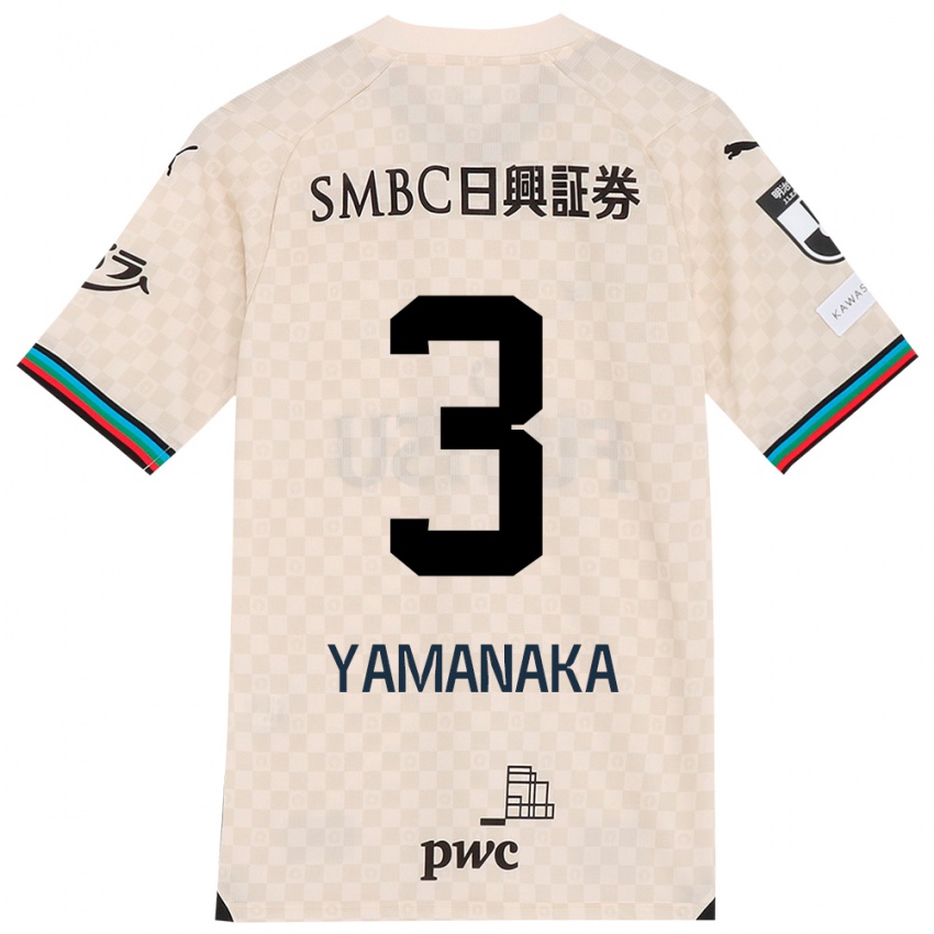 Kinder Daiki Yamanaka #3 Weiß Grau Auswärtstrikot Trikot 2024/25 T-Shirt Österreich