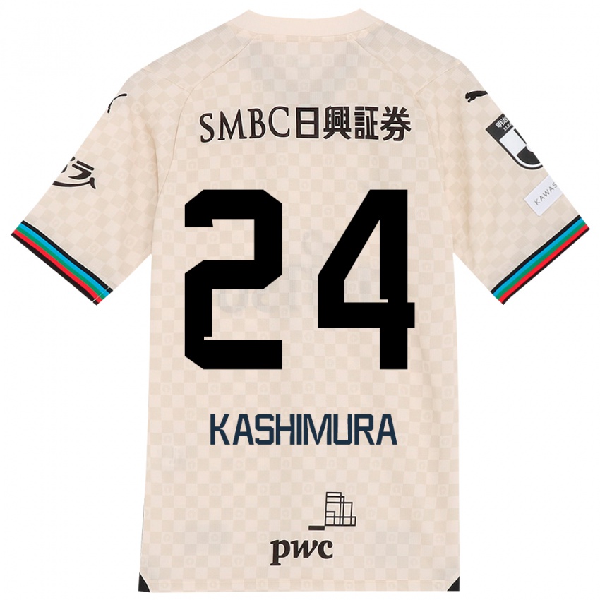 Kinder Ryota Kashimura #24 Weiß Grau Auswärtstrikot Trikot 2024/25 T-Shirt Österreich