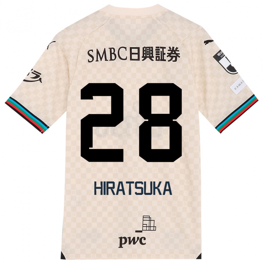 Kinder Hayato Hiratsuka #28 Weiß Grau Auswärtstrikot Trikot 2024/25 T-Shirt Österreich