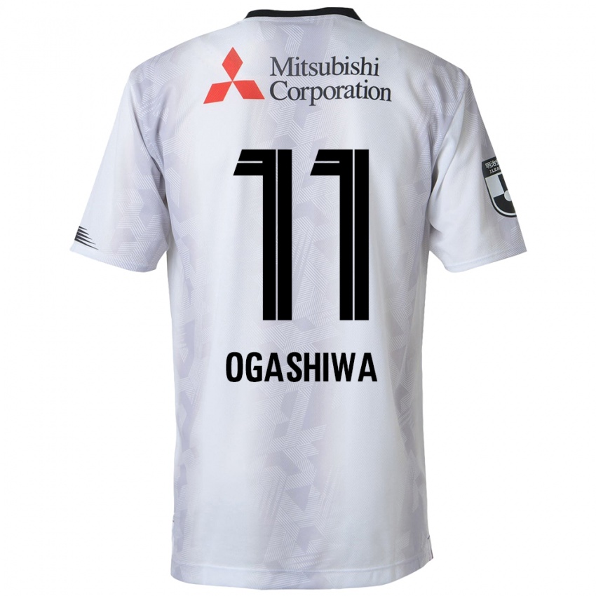 Kinder Tsuyoshi Ogashiwa #11 Weiß Schwarz Auswärtstrikot Trikot 2024/25 T-Shirt Österreich