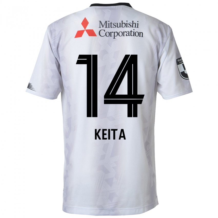 Kinder Keita Yamashita #14 Weiß Schwarz Auswärtstrikot Trikot 2024/25 T-Shirt Österreich