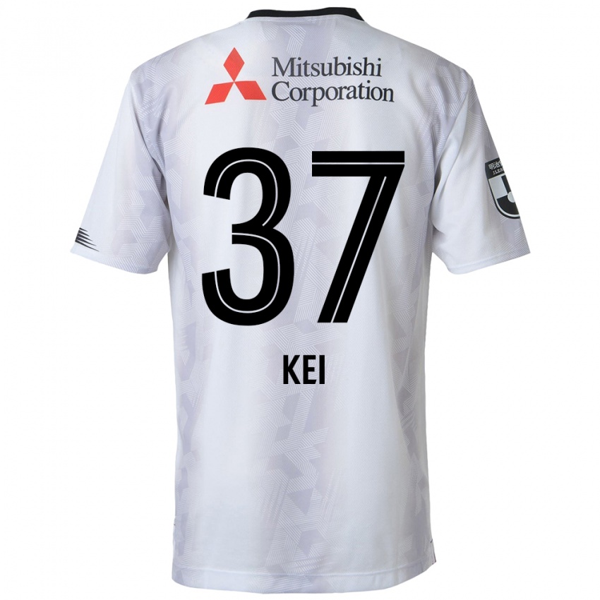 Kinder Kei Koizumi #37 Weiß Schwarz Auswärtstrikot Trikot 2024/25 T-Shirt Österreich