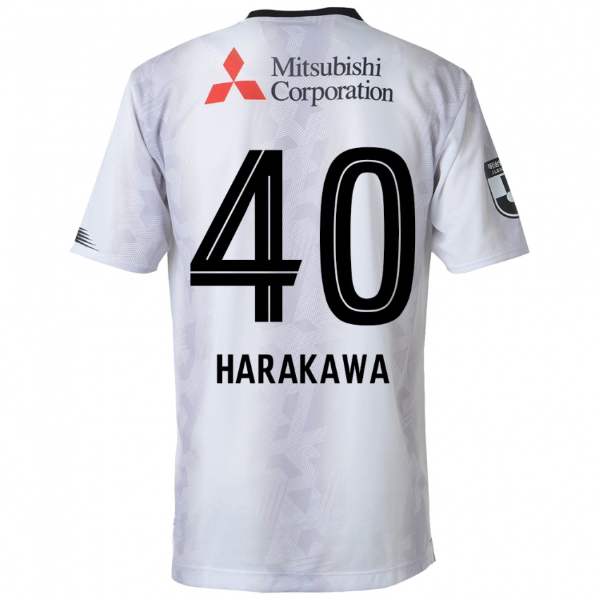 Kinder Riki Harakawa #40 Weiß Schwarz Auswärtstrikot Trikot 2024/25 T-Shirt Österreich