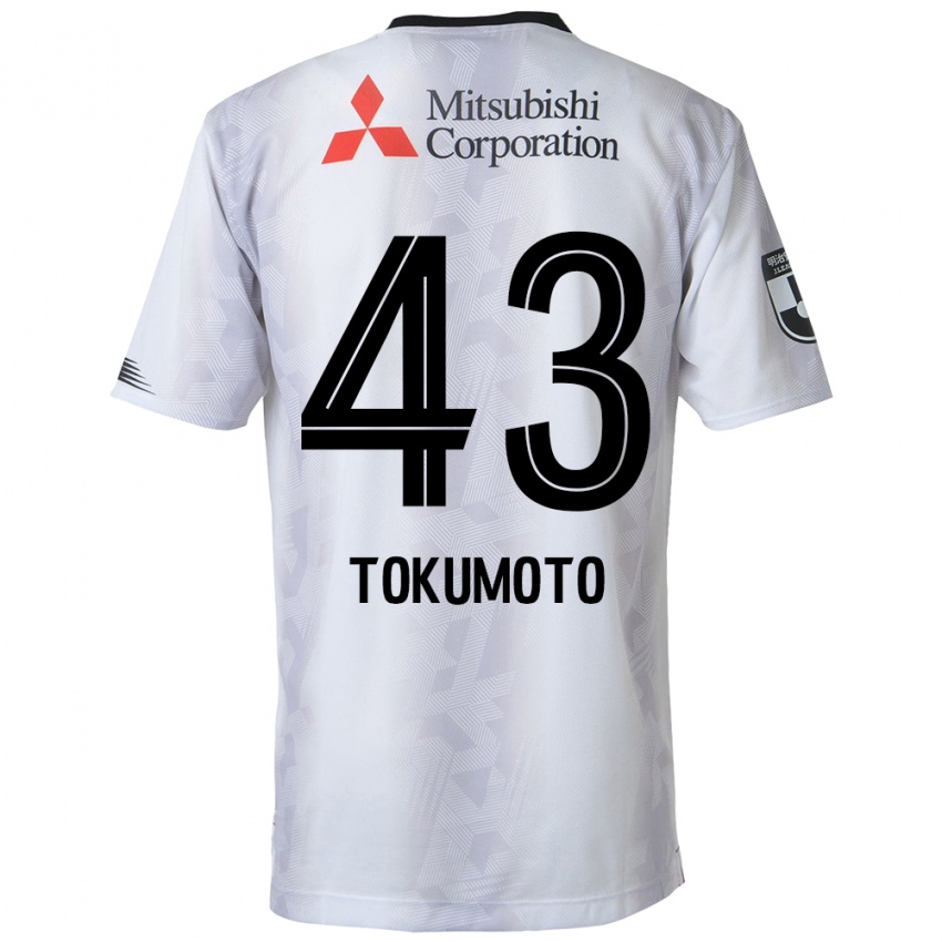 Kinder Shuhei Tokumoto #43 Weiß Schwarz Auswärtstrikot Trikot 2024/25 T-Shirt Österreich