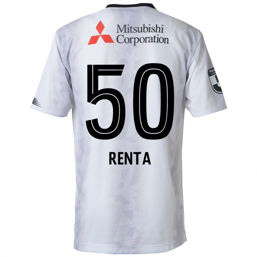 Kinder Renta Higashi #50 Weiß Schwarz Auswärtstrikot Trikot 2024/25 T-Shirt Österreich