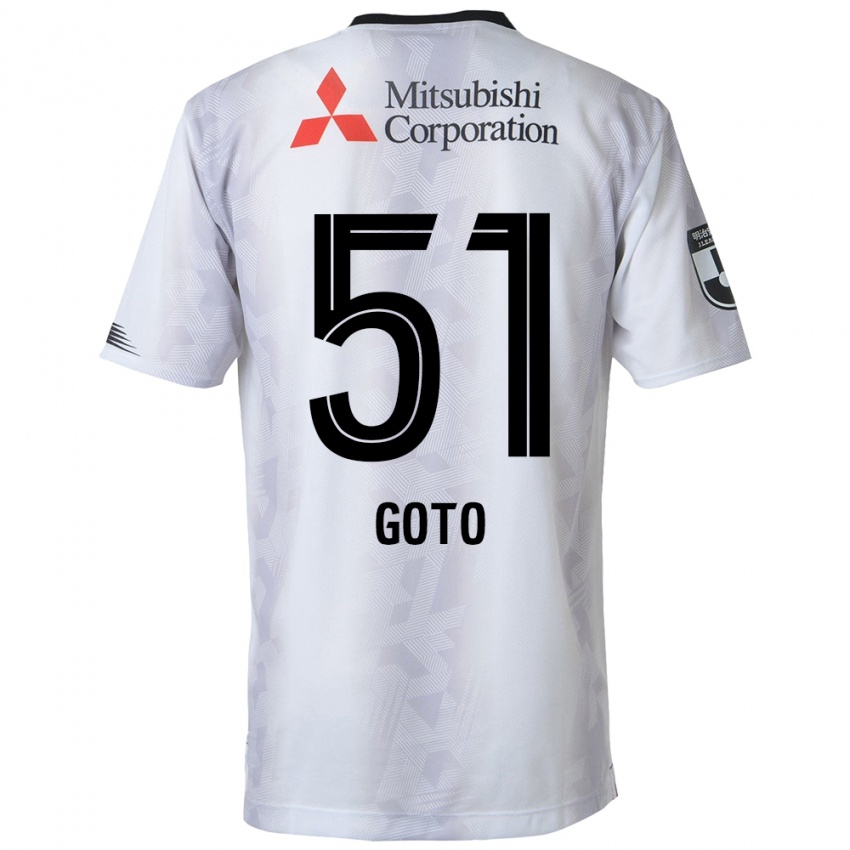 Kinder Wataru Goto #51 Weiß Schwarz Auswärtstrikot Trikot 2024/25 T-Shirt Österreich