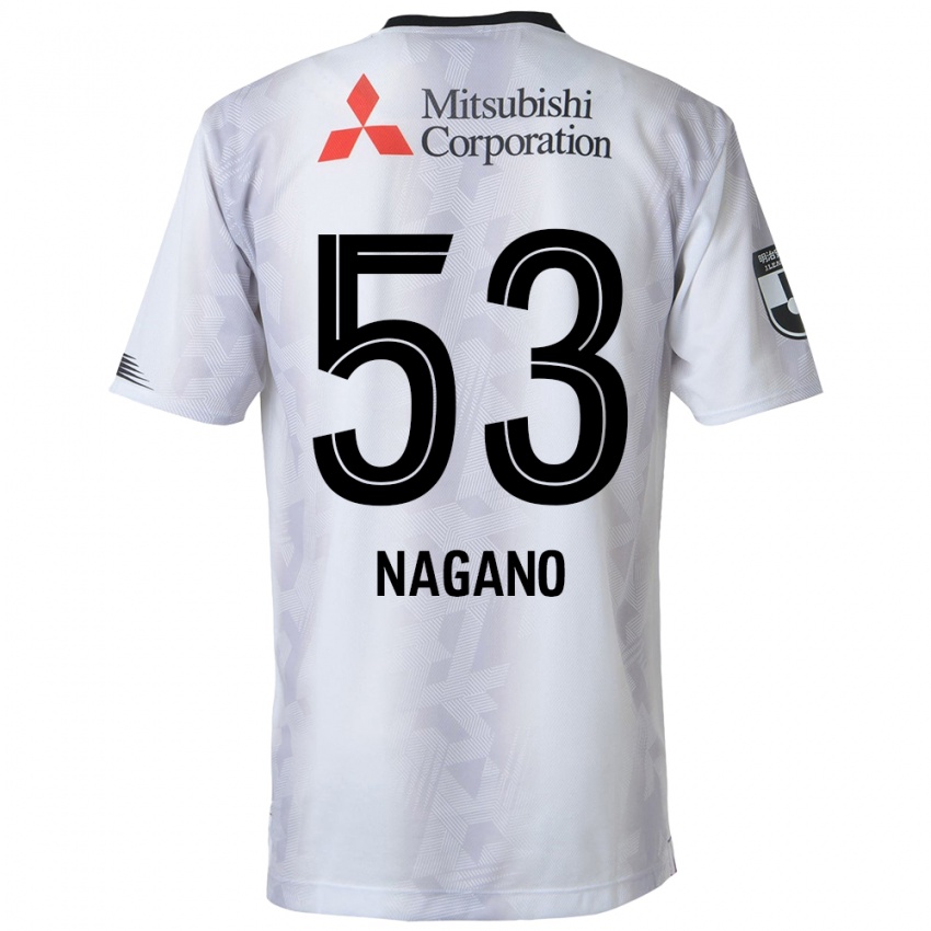 Kinder Shuto Nagano #53 Weiß Schwarz Auswärtstrikot Trikot 2024/25 T-Shirt Österreich