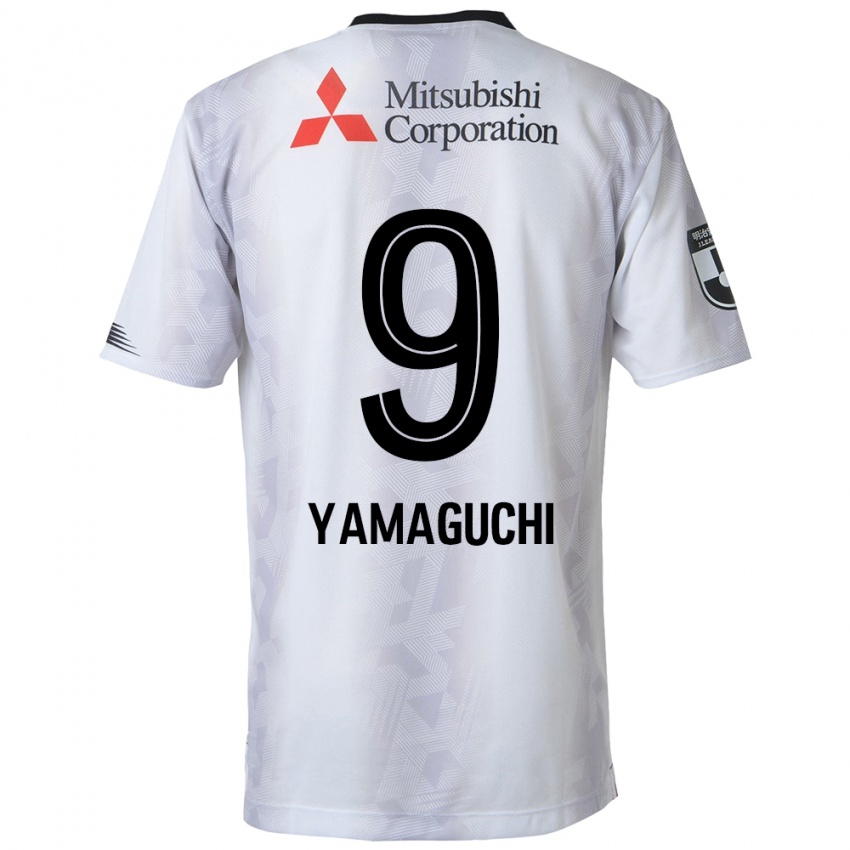 Kinder Taiyo Yamaguchi #9 Weiß Schwarz Auswärtstrikot Trikot 2024/25 T-Shirt Österreich