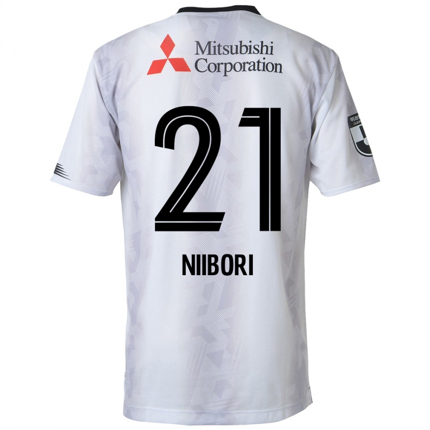 Kinder Keita Niibori #21 Weiß Schwarz Auswärtstrikot Trikot 2024/25 T-Shirt Österreich