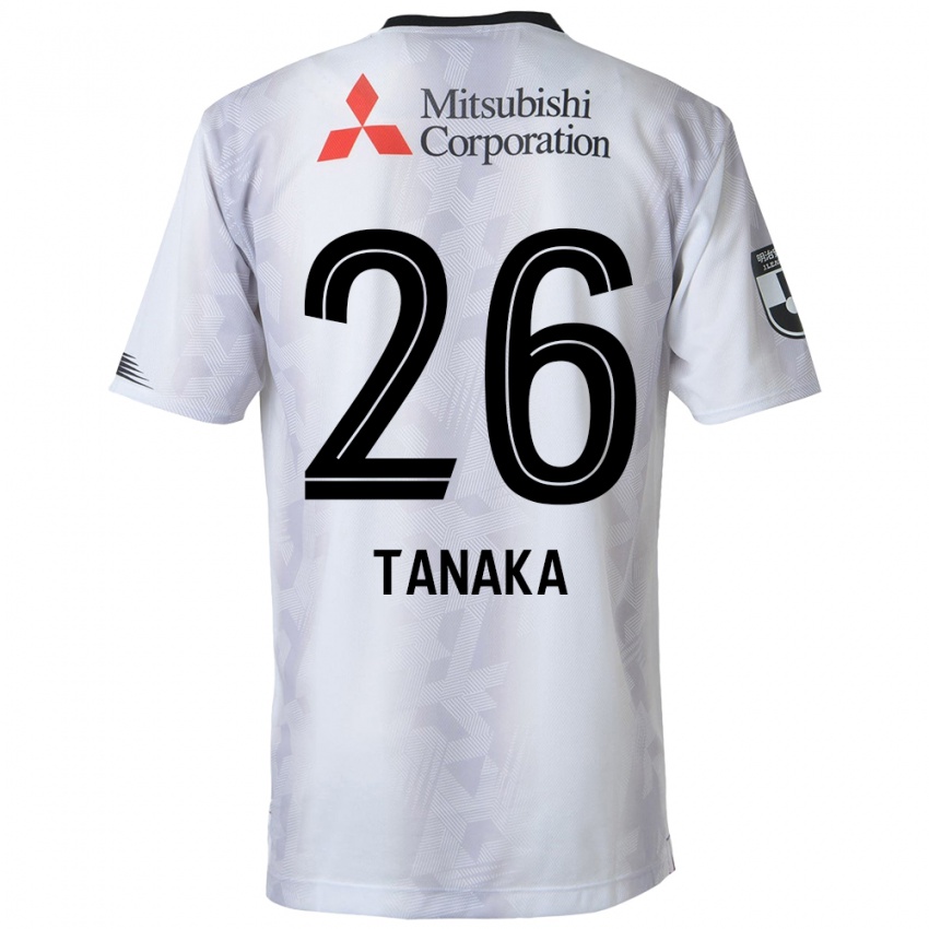 Kinder Haruto Tanaka #26 Weiß Schwarz Auswärtstrikot Trikot 2024/25 T-Shirt Österreich