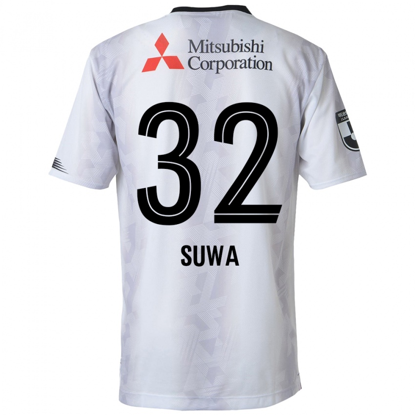 Kinder Keita Suwa #32 Weiß Schwarz Auswärtstrikot Trikot 2024/25 T-Shirt Österreich