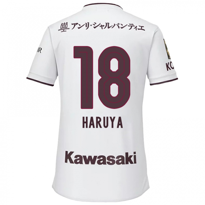 Kinder Haruya Ide #18 Weiß Rot Auswärtstrikot Trikot 2024/25 T-Shirt Österreich