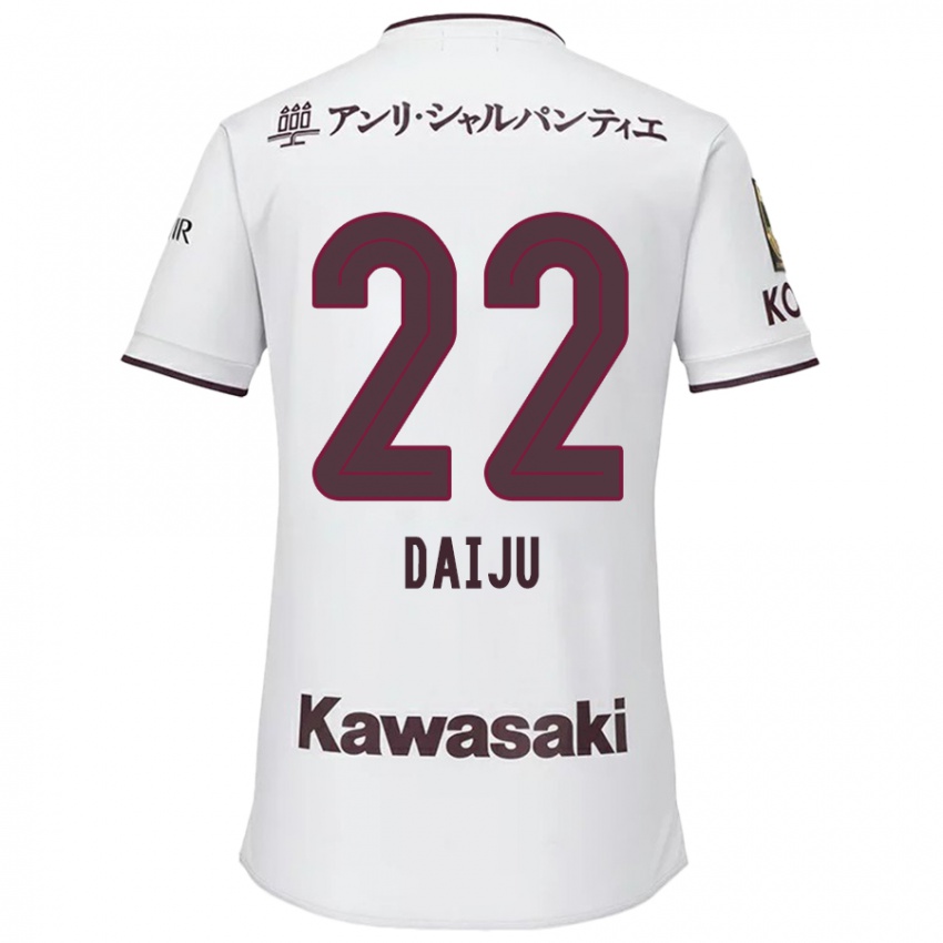 Kinder Daiju Sasaki #22 Weiß Rot Auswärtstrikot Trikot 2024/25 T-Shirt Österreich