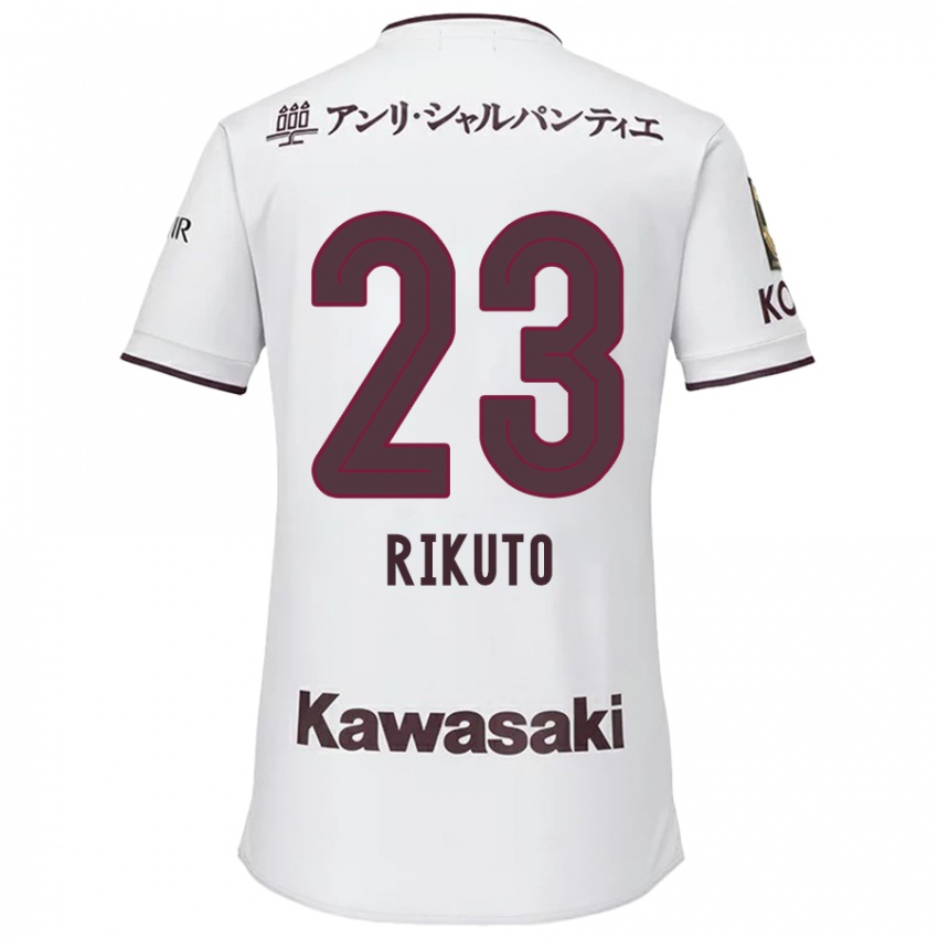 Kinder Rikuto Hirose #23 Weiß Rot Auswärtstrikot Trikot 2024/25 T-Shirt Österreich