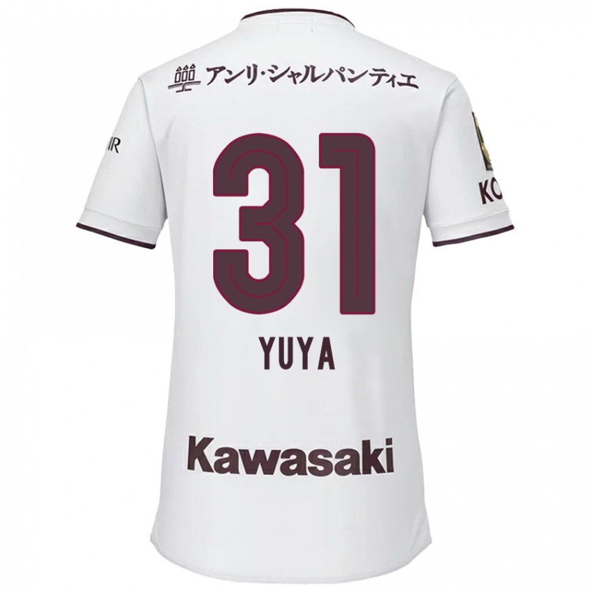 Kinder Yuya Nakasaka #31 Weiß Rot Auswärtstrikot Trikot 2024/25 T-Shirt Österreich