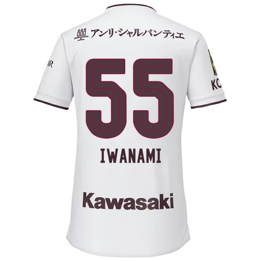 Kinder Takuya Iwanami #55 Weiß Rot Auswärtstrikot Trikot 2024/25 T-Shirt Österreich