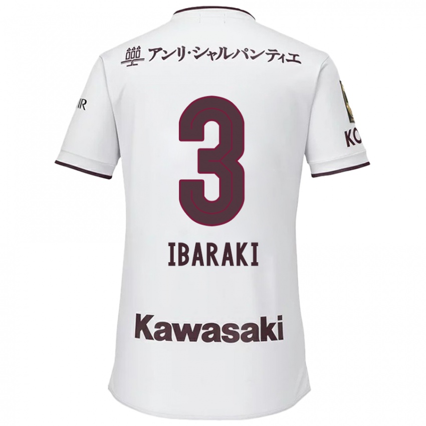 Kinder Riku Ibaraki #3 Weiß Rot Auswärtstrikot Trikot 2024/25 T-Shirt Österreich