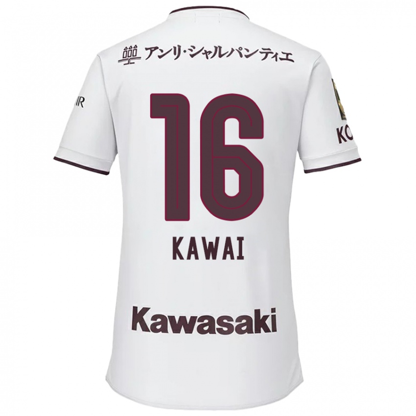 Kinder Yuka Kawai #16 Weiß Rot Auswärtstrikot Trikot 2024/25 T-Shirt Österreich