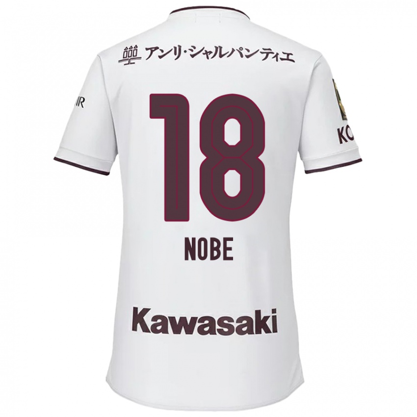 Kinder Tomohiro Nobe #18 Weiß Rot Auswärtstrikot Trikot 2024/25 T-Shirt Österreich