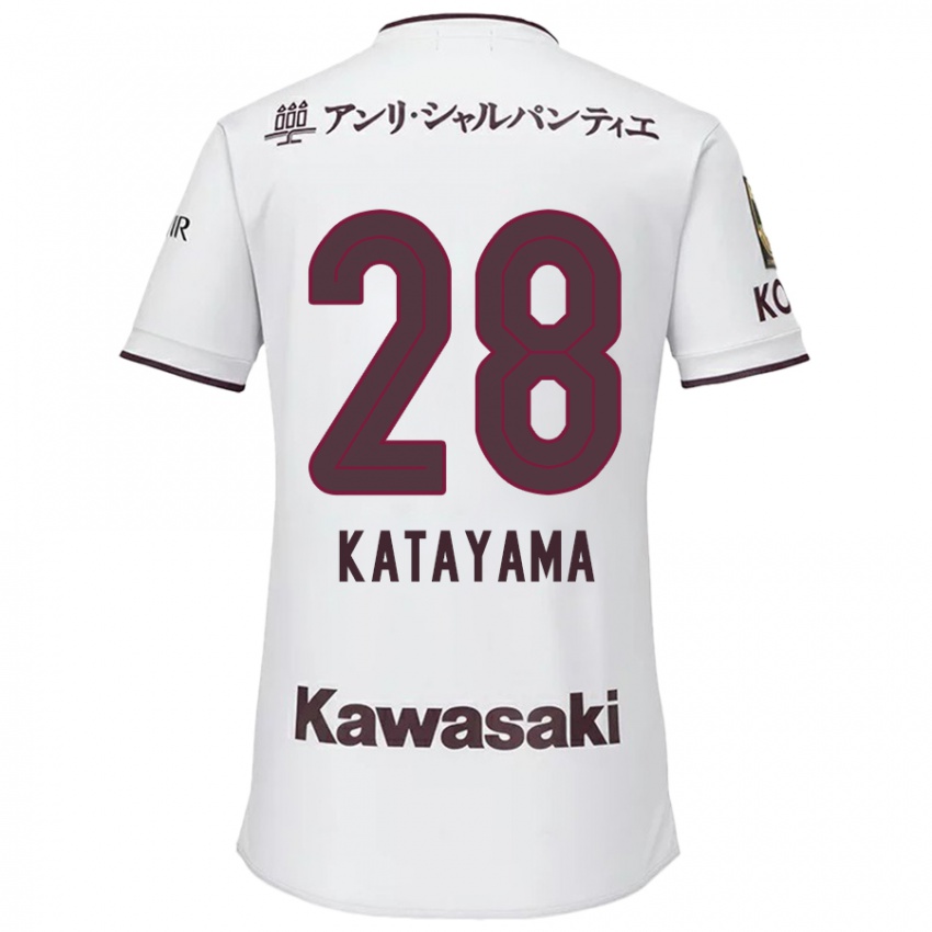 Kinder Kota Katayama #28 Weiß Rot Auswärtstrikot Trikot 2024/25 T-Shirt Österreich