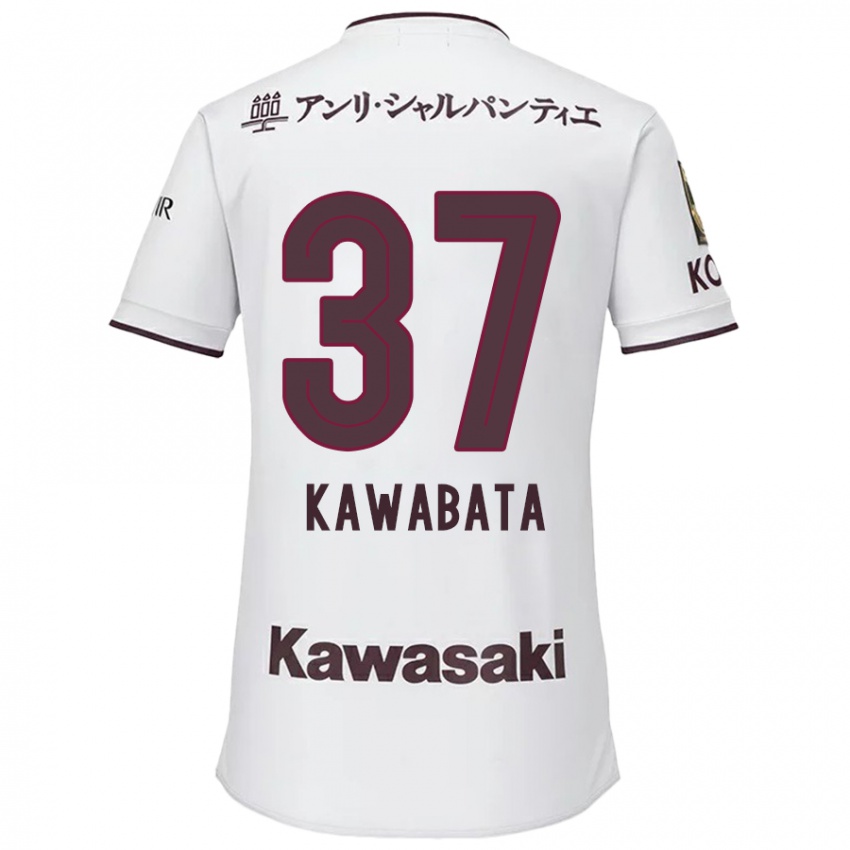 Kinder Hyoei Kawabata #37 Weiß Rot Auswärtstrikot Trikot 2024/25 T-Shirt Österreich