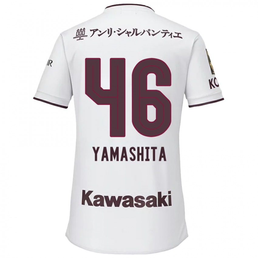 Kinder Hiroto Yamashita #46 Weiß Rot Auswärtstrikot Trikot 2024/25 T-Shirt Österreich