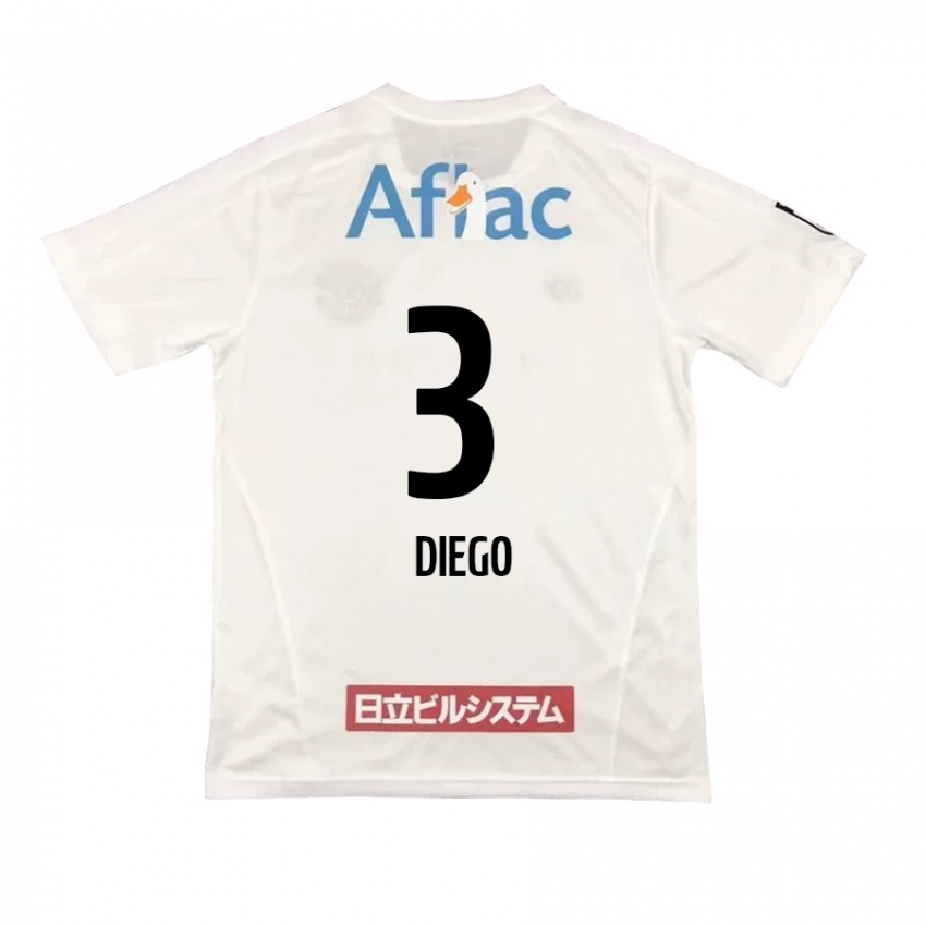 Kinder Diego #3 Weiß Schwarz Auswärtstrikot Trikot 2024/25 T-Shirt Österreich