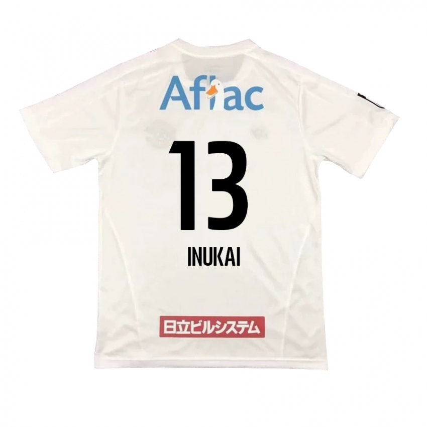 Kinder Tomoya Inukai #13 Weiß Schwarz Auswärtstrikot Trikot 2024/25 T-Shirt Österreich