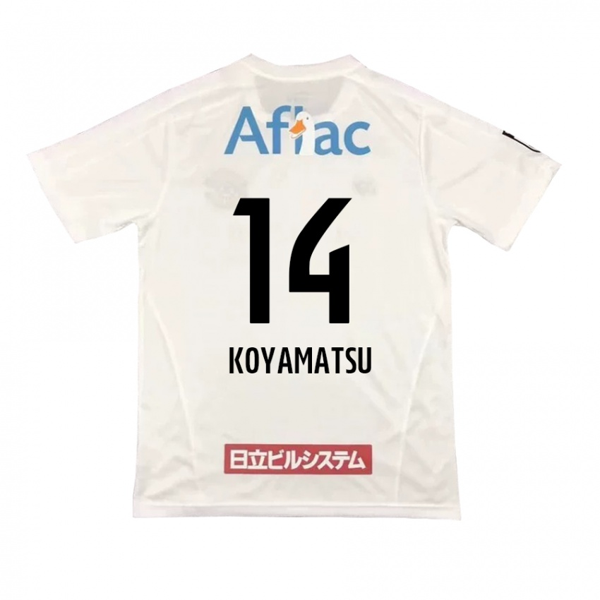 Kinder Tomoya Koyamatsu #14 Weiß Schwarz Auswärtstrikot Trikot 2024/25 T-Shirt Österreich