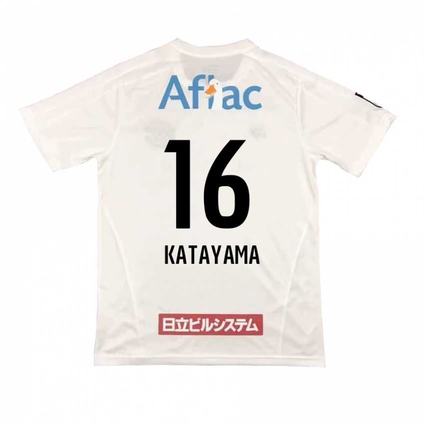 Kinder Eiichi Katayama #16 Weiß Schwarz Auswärtstrikot Trikot 2024/25 T-Shirt Österreich