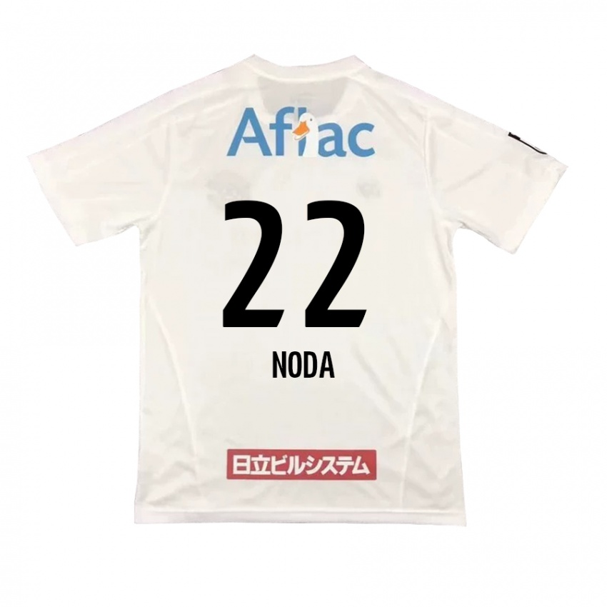 Kinder Hiroki Noda #22 Weiß Schwarz Auswärtstrikot Trikot 2024/25 T-Shirt Österreich