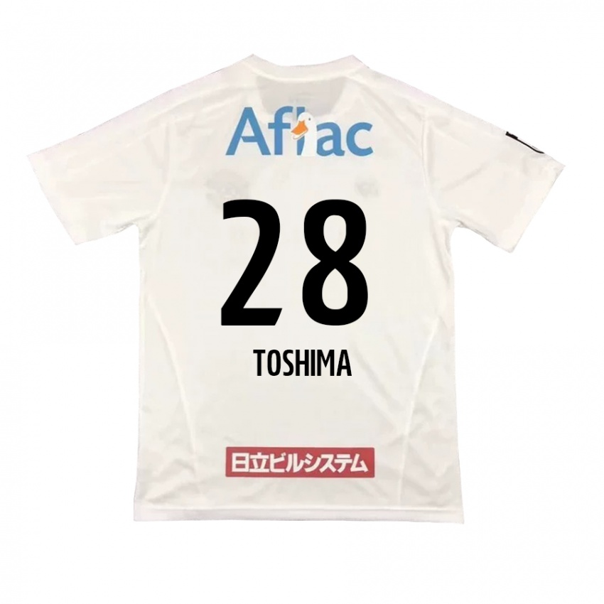 Kinder Sachiro Toshima #28 Weiß Schwarz Auswärtstrikot Trikot 2024/25 T-Shirt Österreich