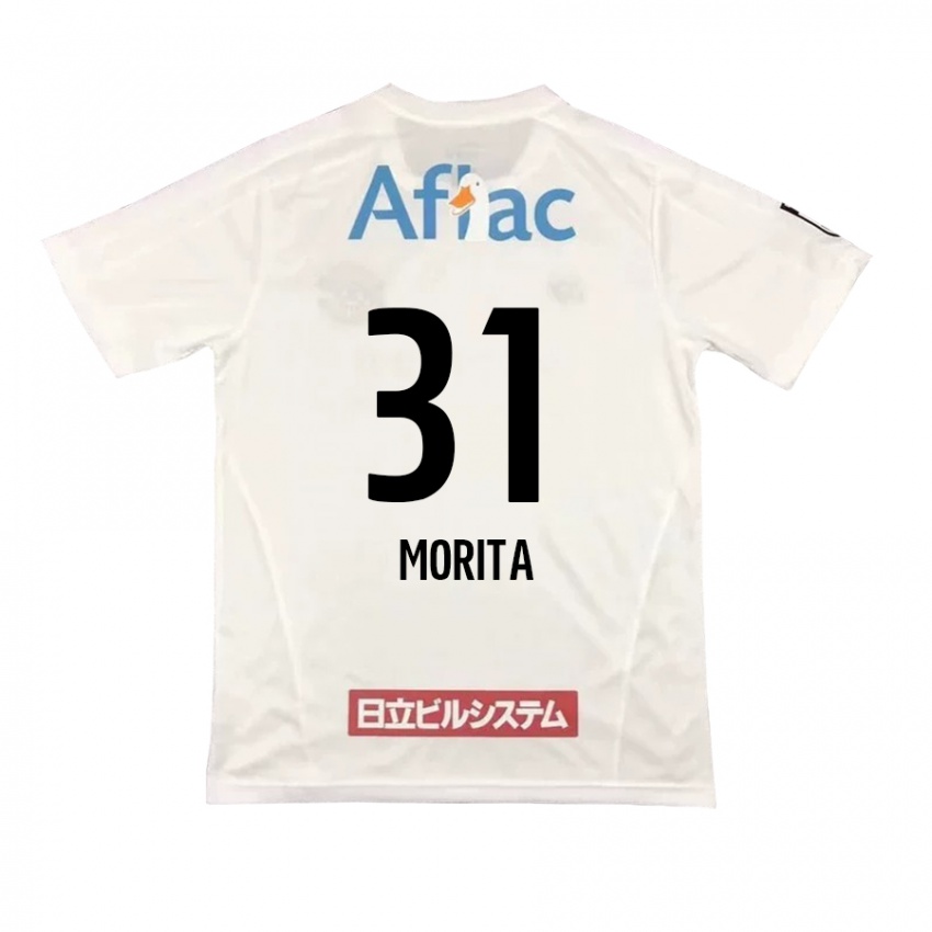 Kinder Tatsuya Morita #31 Weiß Schwarz Auswärtstrikot Trikot 2024/25 T-Shirt Österreich