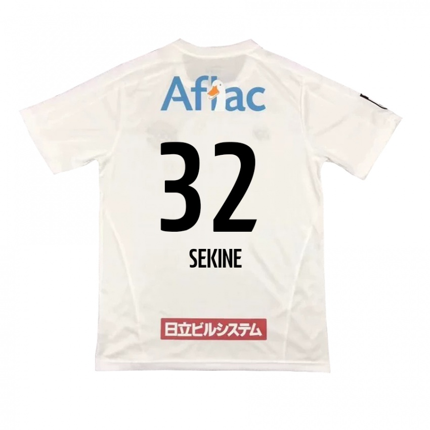 Kinder Hiroki Sekine #32 Weiß Schwarz Auswärtstrikot Trikot 2024/25 T-Shirt Österreich