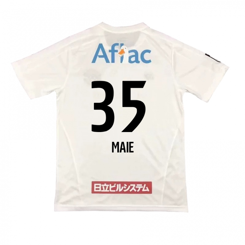 Kinder Hidetaka Maie #35 Weiß Schwarz Auswärtstrikot Trikot 2024/25 T-Shirt Österreich