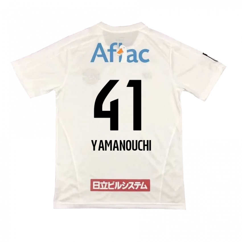 Kinder Yusei Yamanouchi #41 Weiß Schwarz Auswärtstrikot Trikot 2024/25 T-Shirt Österreich