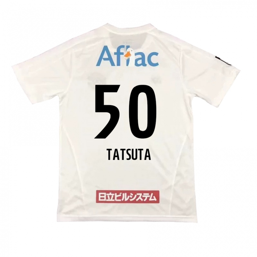 Kinder Yugo Tatsuta #50 Weiß Schwarz Auswärtstrikot Trikot 2024/25 T-Shirt Österreich