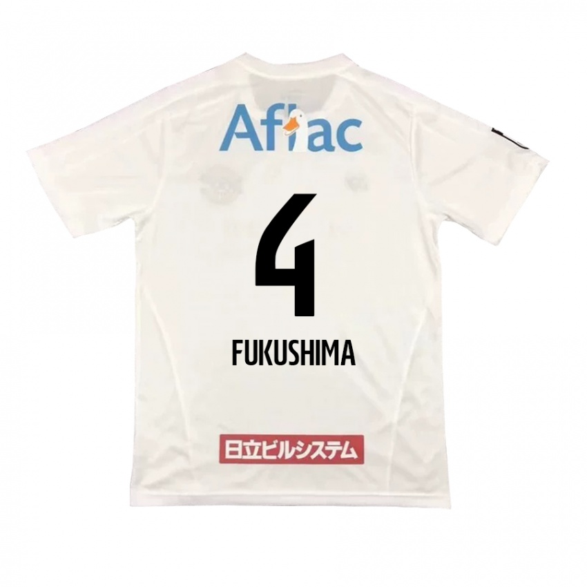 Kinder Taiga Fukushima #4 Weiß Schwarz Auswärtstrikot Trikot 2024/25 T-Shirt Österreich