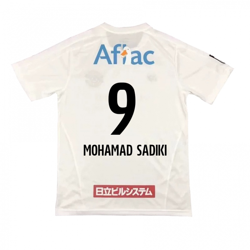 Kinder Wade Mohamad Sadiki #9 Weiß Schwarz Auswärtstrikot Trikot 2024/25 T-Shirt Österreich