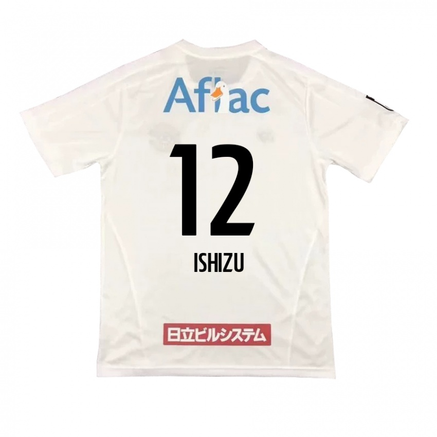 Kinder Kazuki Ishizu #12 Weiß Schwarz Auswärtstrikot Trikot 2024/25 T-Shirt Österreich