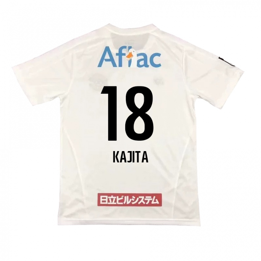 Kinder Kento Kajita #18 Weiß Schwarz Auswärtstrikot Trikot 2024/25 T-Shirt Österreich