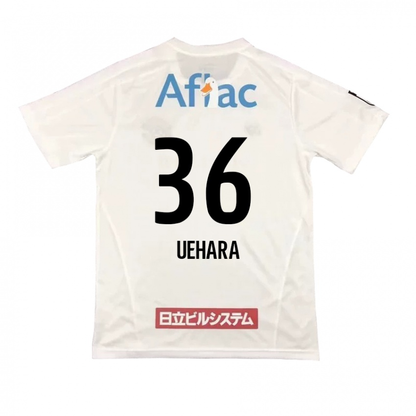 Kinder Reo Uehara #36 Weiß Schwarz Auswärtstrikot Trikot 2024/25 T-Shirt Österreich