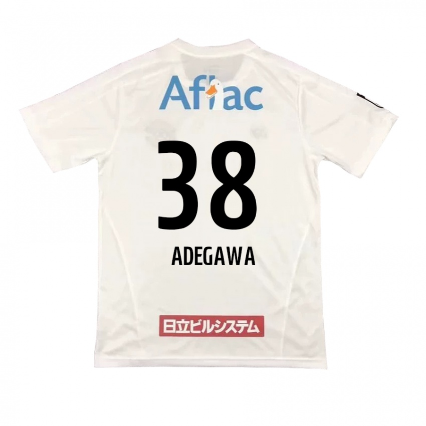 Kinder Koa Adegawa #38 Weiß Schwarz Auswärtstrikot Trikot 2024/25 T-Shirt Österreich