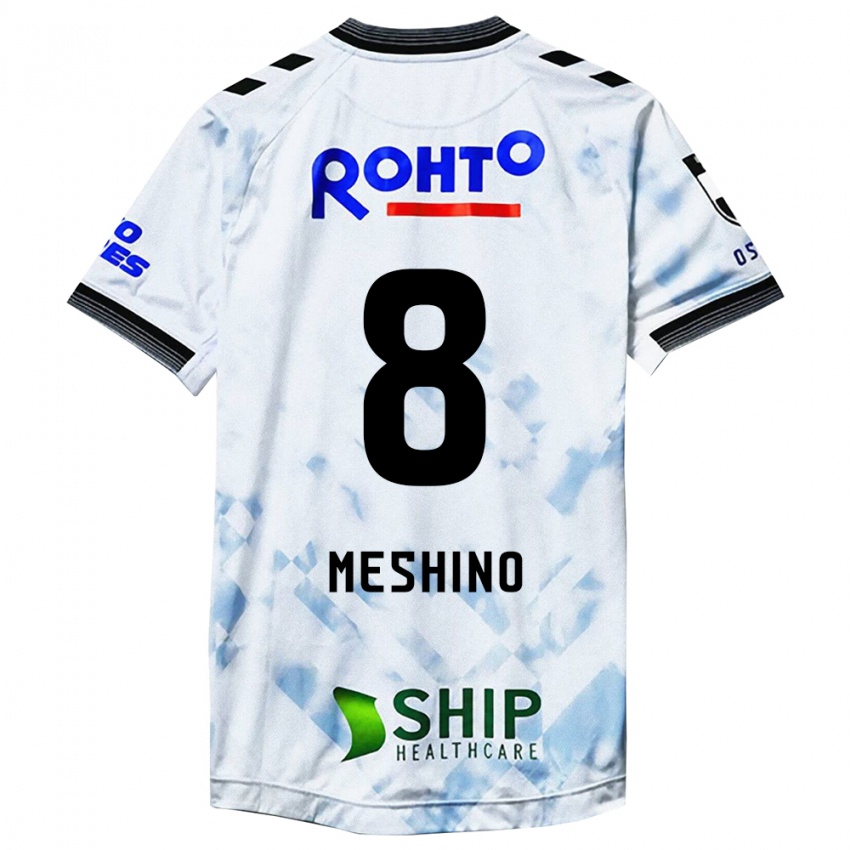 Kinder Ryotaro Meshino #8 Weiß Schwarz Auswärtstrikot Trikot 2024/25 T-Shirt Österreich