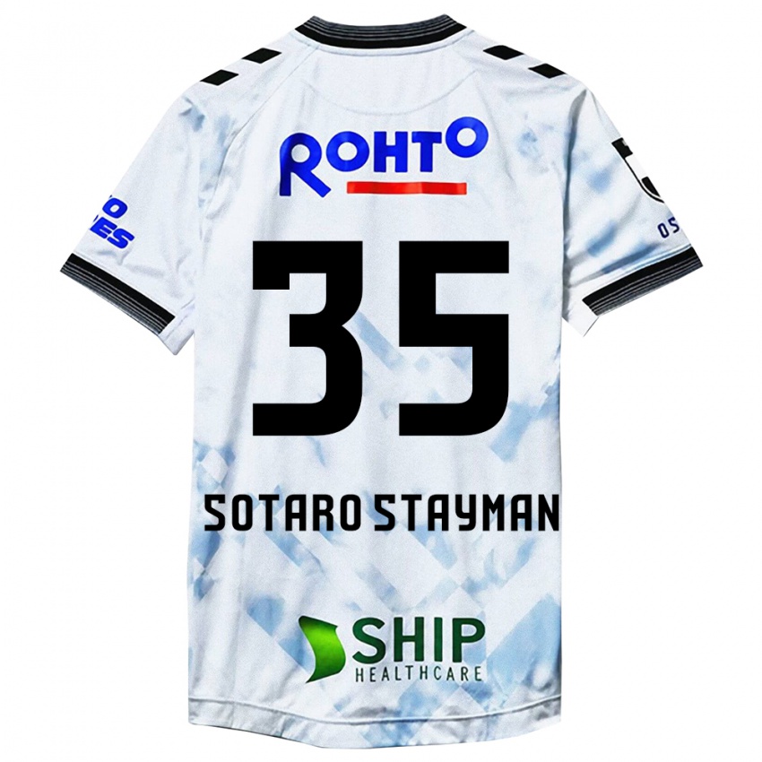 Kinder Joshua Sotaro Stayman #35 Weiß Schwarz Auswärtstrikot Trikot 2024/25 T-Shirt Österreich