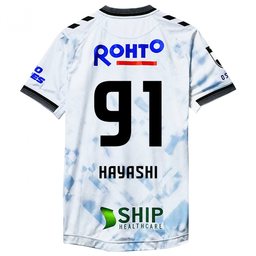 Kinder Daichi Hayashi #91 Weiß Schwarz Auswärtstrikot Trikot 2024/25 T-Shirt Österreich